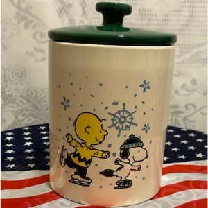 Snoopy and Charlie Brown Storage container. New. Never used. No tags.